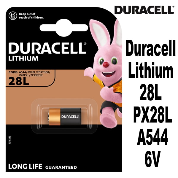 DURACELL 28L-min Професионална литиева батерия 28L 6V Duracell 4LR44 LR544