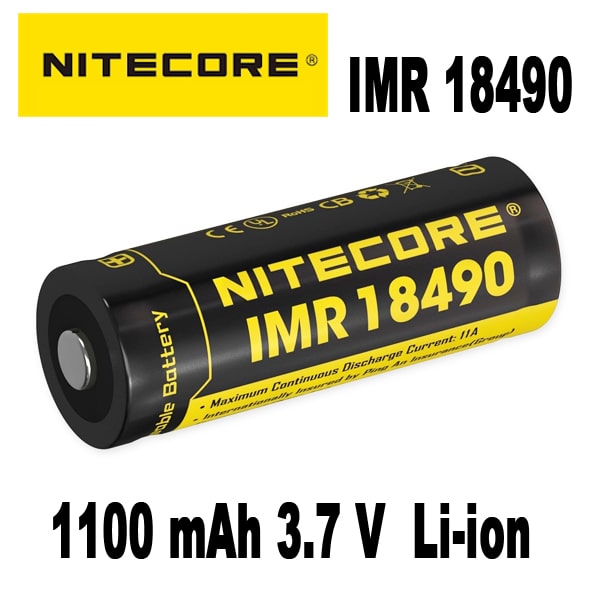 akumulatorna-bateriq-imr-18490-3-7v-nitecore-1100mah-li-ion (1) Презареждаща се акумулаторна батерия IMR 18490 3.7V NiteCore 1100mAh